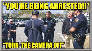 “ YOU’RE BEING ARRESTED “ - “ Turn The Camera Off “ - East Hampton Police - First Amendment Audit 47