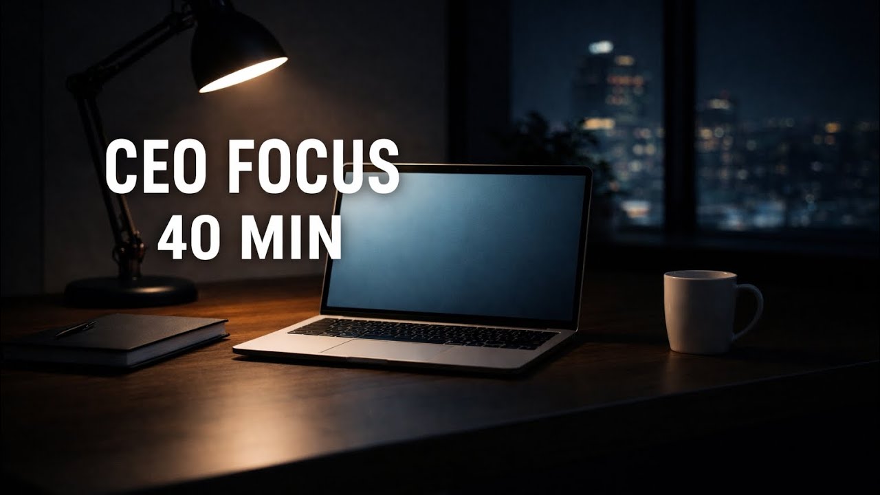 Deep Work Music 40 Minutes – CEO Focus Session for Coding & High Performance