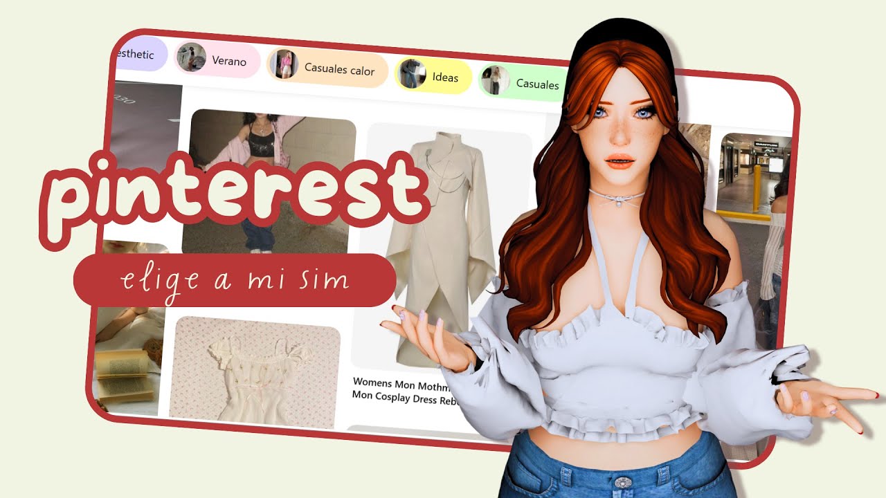 pinterest elige a mi sim! | The Sims 4 CAS Challenge + cc links - YouTube