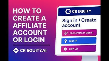 How to Create Your Affiliate Account on CR Equity.ai | Step-by-Step Tutorial www.crequity.ai