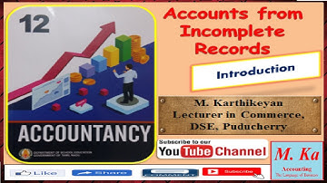 TN +2 Accountancy: Accounts from incomplete Records: Statement of Profit or Loss - Format
