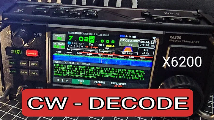 XIEGU X6200 - DECODE CW , SET UP