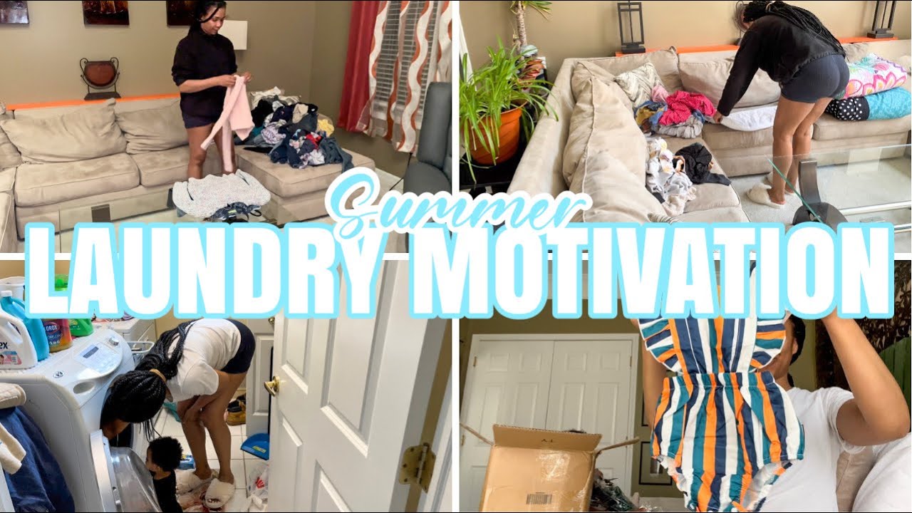 SUMMER LAUNDRY ROUTINE | ALL DAY LAUNDRY MOTIVATION | WASH DRY FOLD REPEAT |HUGE SUMMER CLOTHES HAUL