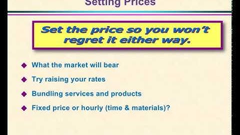 Successful Business Analysis Consulting #10: Setting Prices