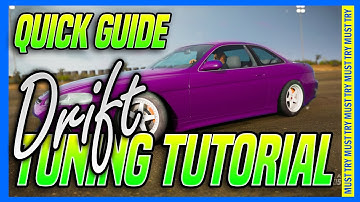 How To Tune A Drift Car in Forza Horizon 5 - Drift Tuning Tutorial - QUICK DRIFT GUIDE - JUST TUNING