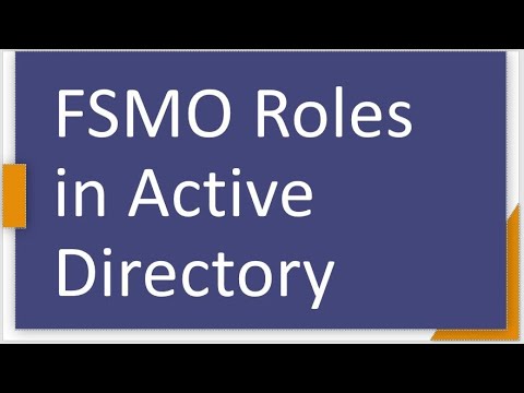  Update  FSMO Roles in Active Directory