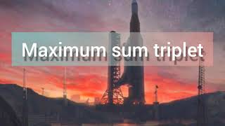 Maximum Sum Triplet Interviewbit in Tamil. Asked in Directi.