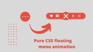 Pure CSS floating menu ANIMATION short