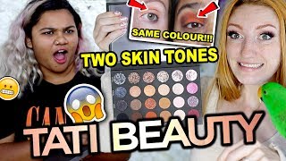 TATI BEAUTY PALETTE REVIEW | TEXTURED NEUTRALS ON TWO DIFFERENT SKIN TONES
