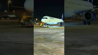 Aegean pushing back at Tel aviv (BGN) airport #landlockedaviation
