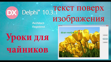 Урок на делфи 46. Как написать текст поверх изображения