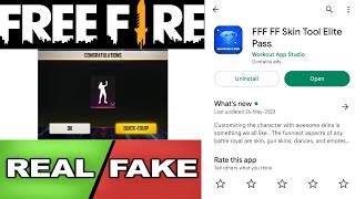 FFF FF Skin Tool Elite Pass app real or fake | Free emotes | Garena free fire | Tech Lover DK screenshot 5