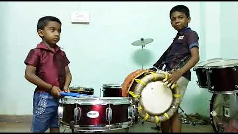 Small boys drums and thavil battle #drums