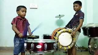 Small boys drums and thavil battle #drums screenshot 4