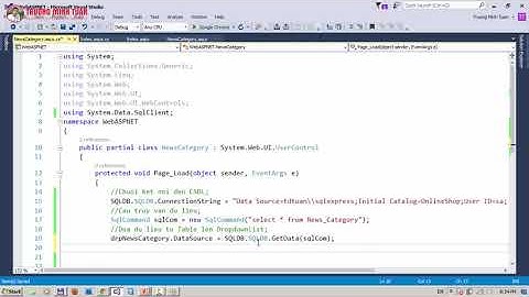 ASP.NET WEBFORM (Lesson34) - ASP.NET Và Cơ Sở Dữ Liệu (Phần 1) | TRUONGMINHTUAN