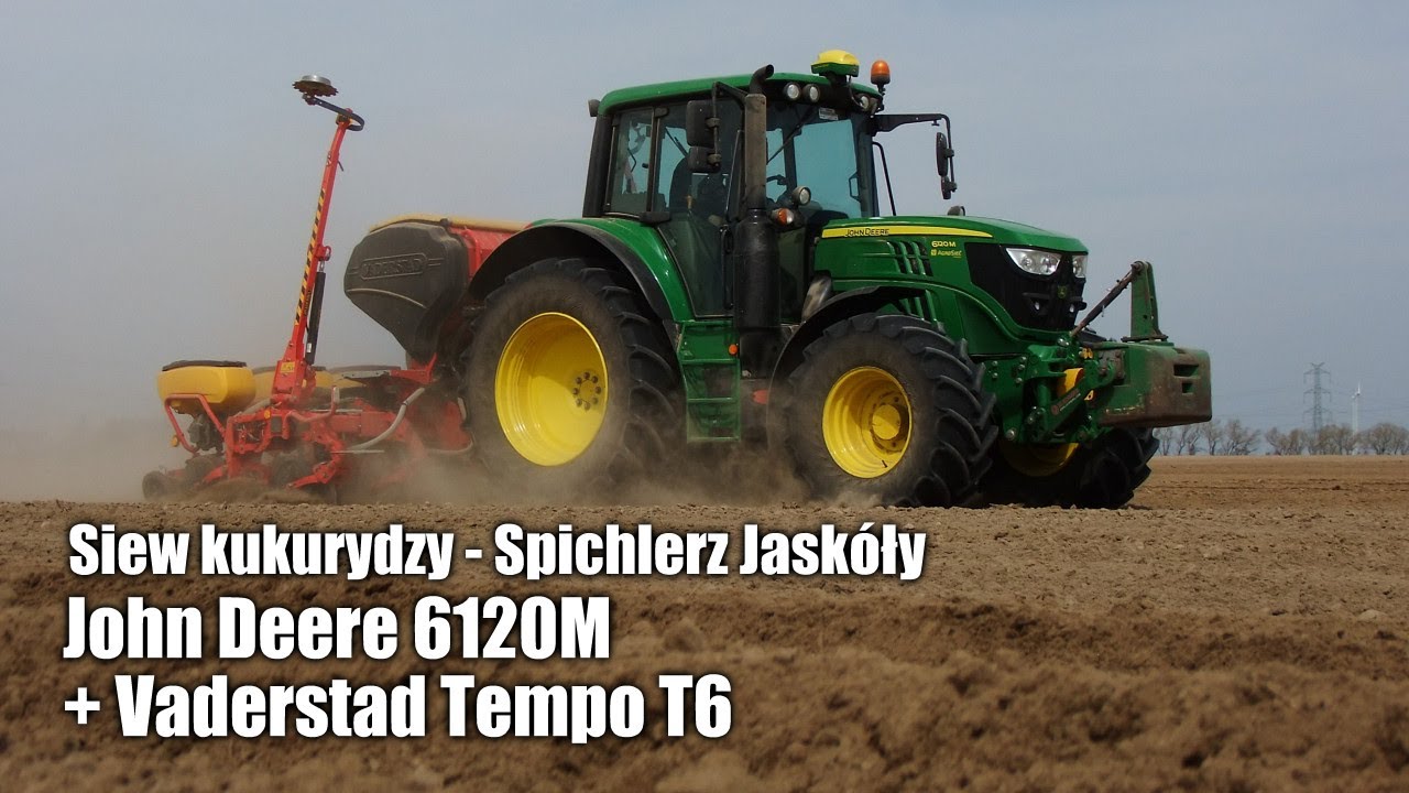 maxresdefault John Deere 6120M + Vaderstad Tempo T6   siew kukurydzy w spółce Spichlerz Jaskóły   VIDEO