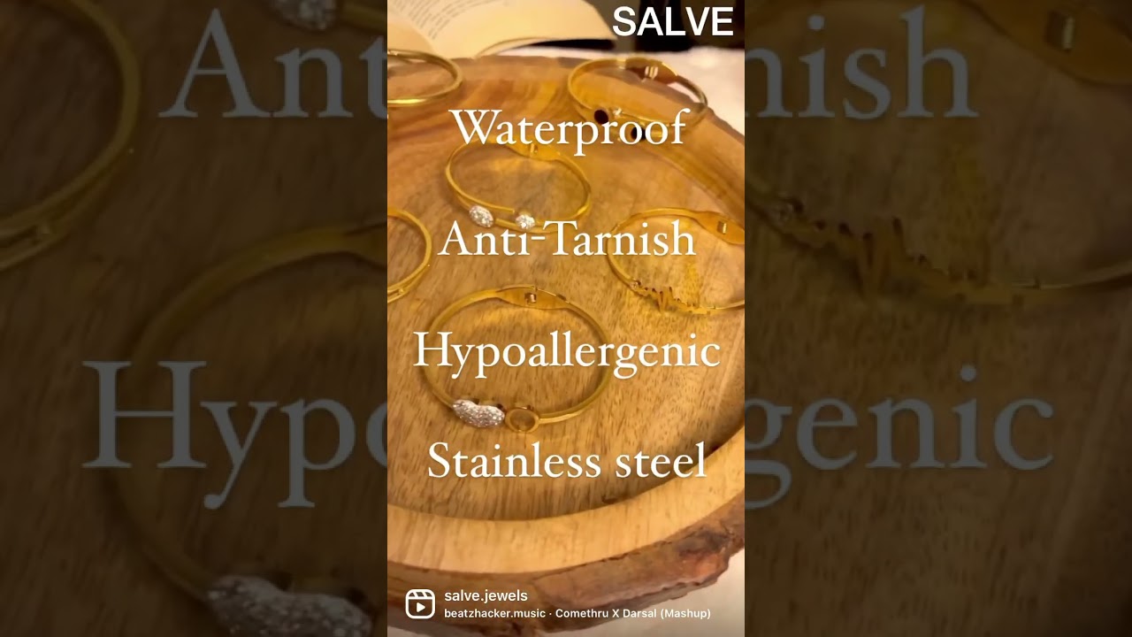 Waterproof Anti-Tarnish Jewellery l Cuff bracelets 