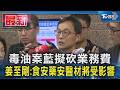 毒油案藍擬砍業務費 姜至剛:食安藥安醫材將受影響｜TVBS新聞 @TVBSNEWS01