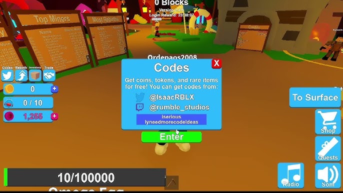 Block Miner Simulator CODES - ROBLOX Block Miner Simulator Code