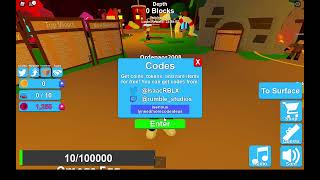 Alguns Codes do Jogo Mining Simulator no Roblox!! (Bônus no final!!)