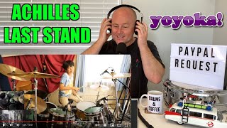 Drum Teacher Reaction: Led Zeppelin - Achilles Last Stand / Drum Covered by YOYOKA