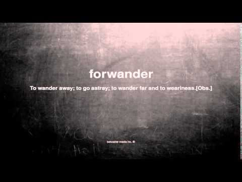 Video: Cosa significa Forwander?
