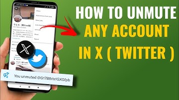 How To Unmute Any Account In X ( Twitter ) | English