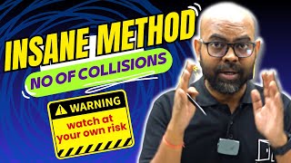 Insane method to find number of collisions | Elastic Collision of two blocks | #isac #velocity