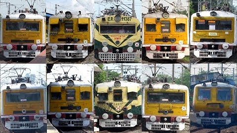 [11 in 1] Non Stop Galloping EMU local trains🔥 Kolkata Fast EMU local trains at full speed!!!