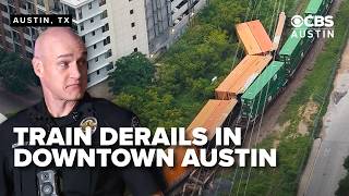 FULL MEDIA BRIEFING: Train derails in downtown Austin