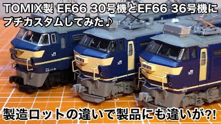 【TOMIX製 EF66 30号機とEF66 36号機にプチカスタムしてみた♪】