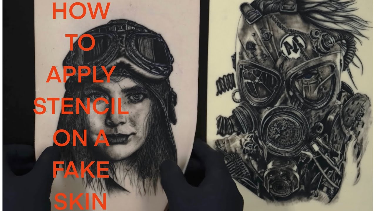 HOW TO TATTOO PART 1(TATTOO STENCIL APPLICATION ON FAKE SKIN) 