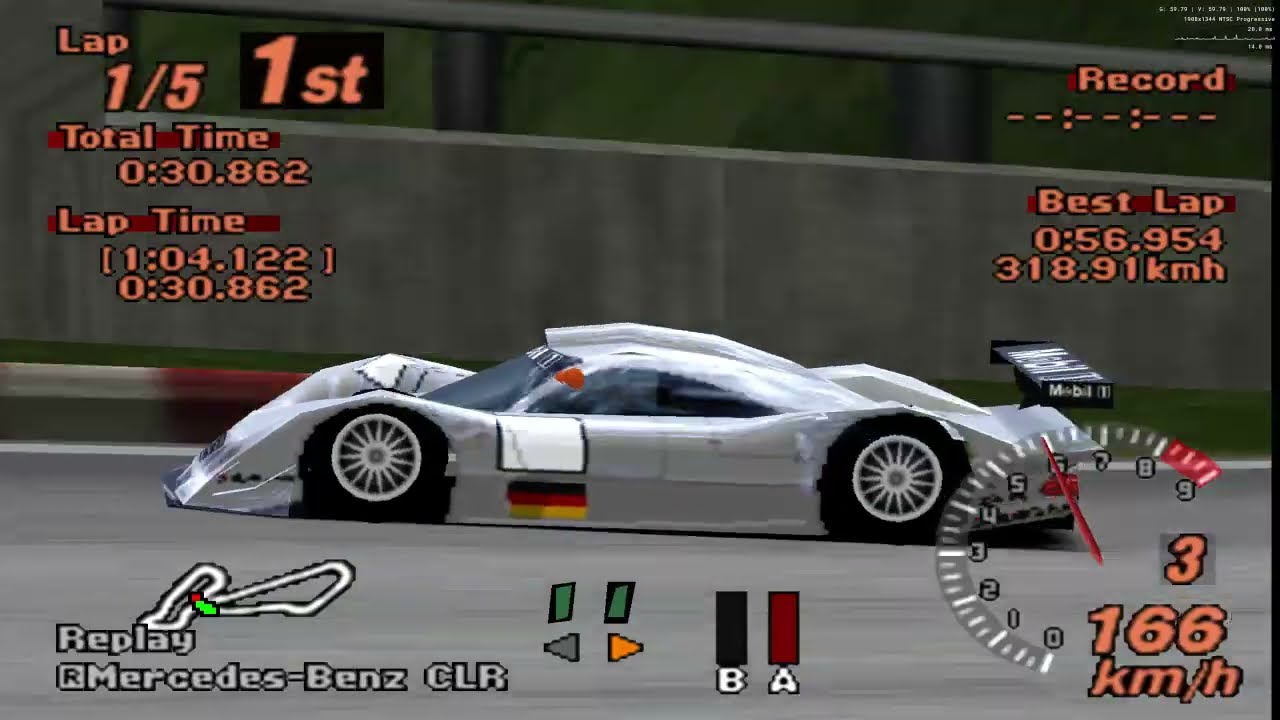 Effortless Speed: Mercedes CLR Setup | GT2 A-Spec v1.2 #4 | 60fps DuckStation NTSC-U 2025-02-05