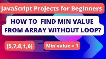 how to find minimum number without Loop in JavaScript