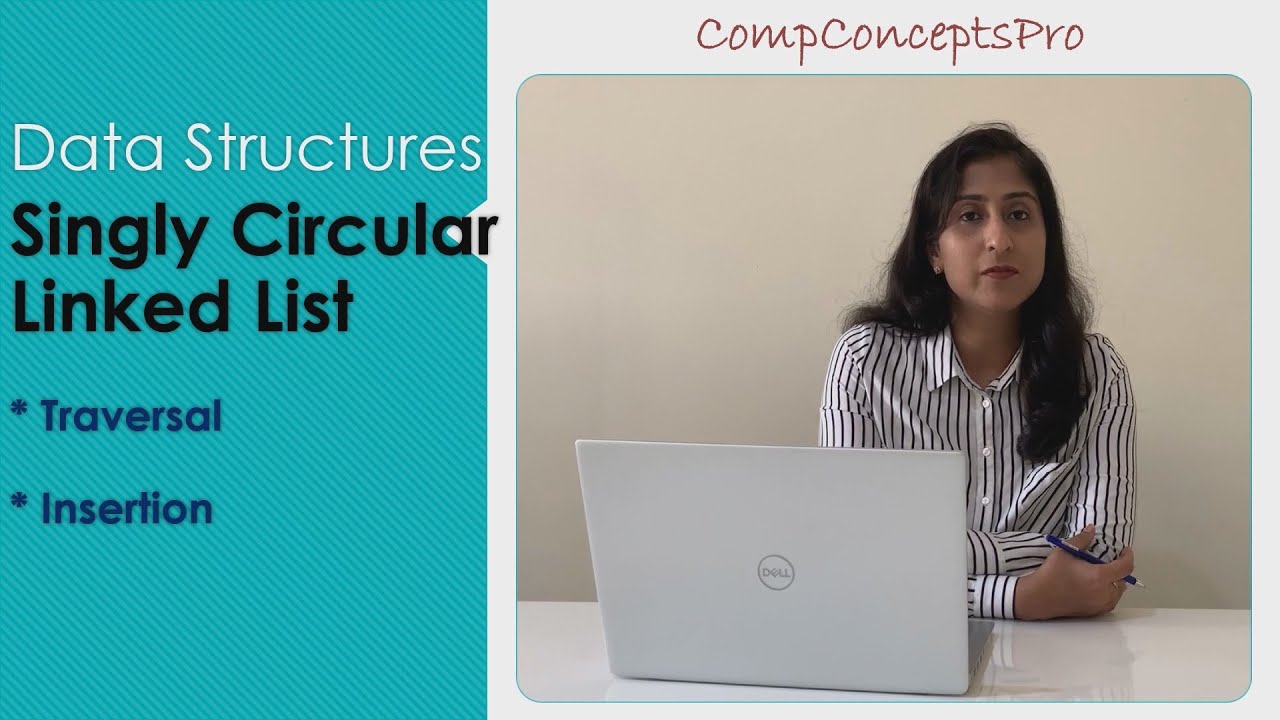Singly Circular Linked List Traversal, Insertion | insertion at the ...