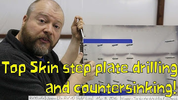 RV-10 Wings - 012 - Left wing walk plate doublers drilling and countersinking