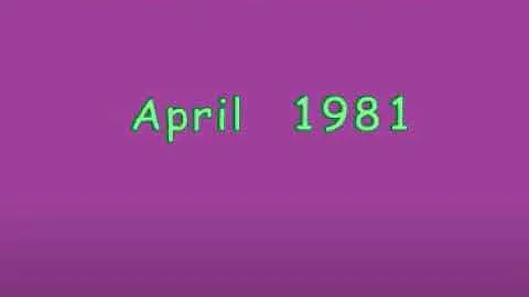 Starfall Calendar: April 1981 Title Card.