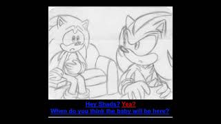 💙Sonadow🖤❤ 🌹🍼Mpreg & Birth🍼🌹💗( beginning of the little hedgehog)💗