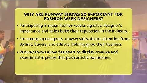 Why Are Runway Shows So Important For Fashion Week Designers? - Conventions Network