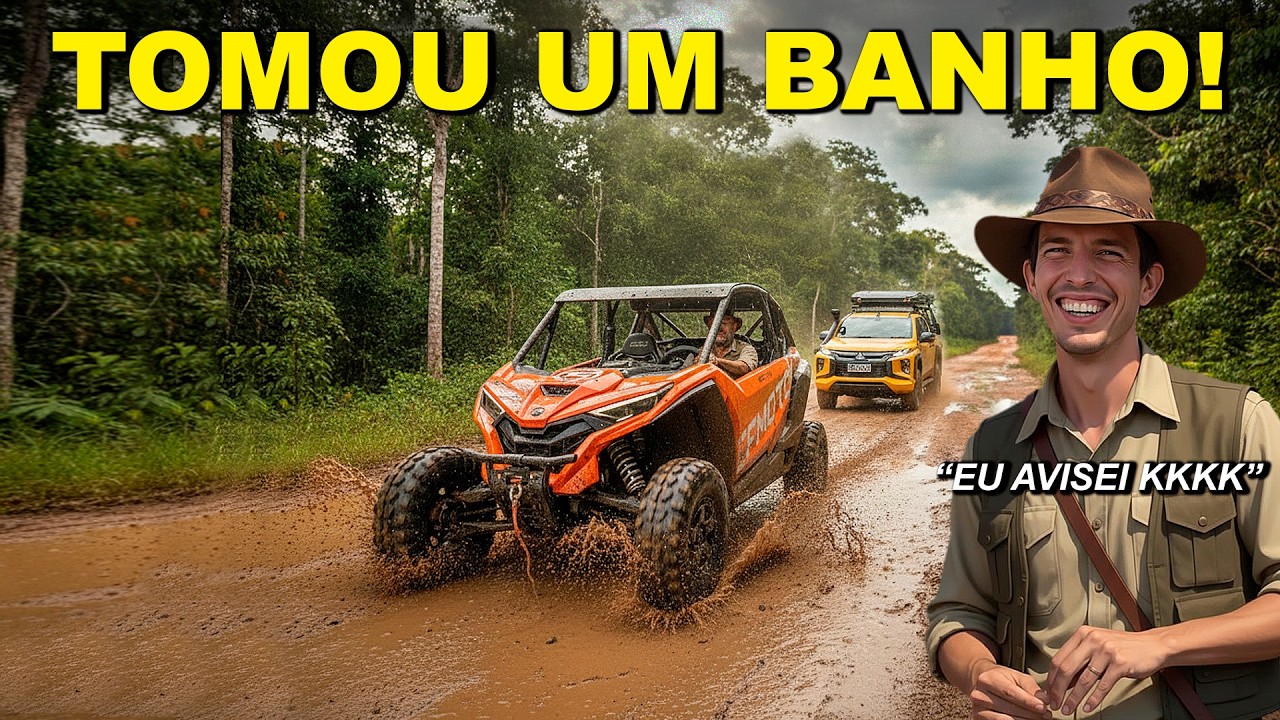 TEMPORAL NA TRANSAMAZÔNICA 🌧️ RICHARD TOMOU BANHO NO UTV!