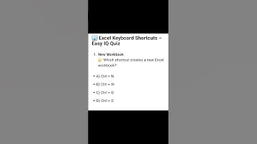 Excel Keyboard Shortcuts Quiz | MS Excel MCQ | Excel IQ Test 2025#excel