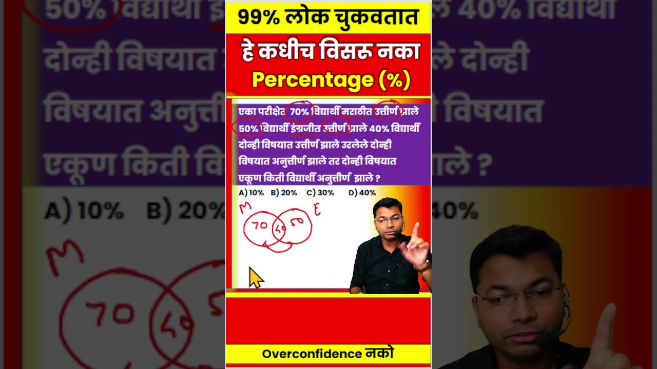 Percentage Basic Math Mpsc Combine Amvi Policebharti Ssc Sscalp