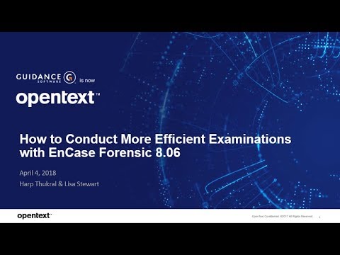 How to Conduct Efficient Examinations with EnCase Forensic 8 06