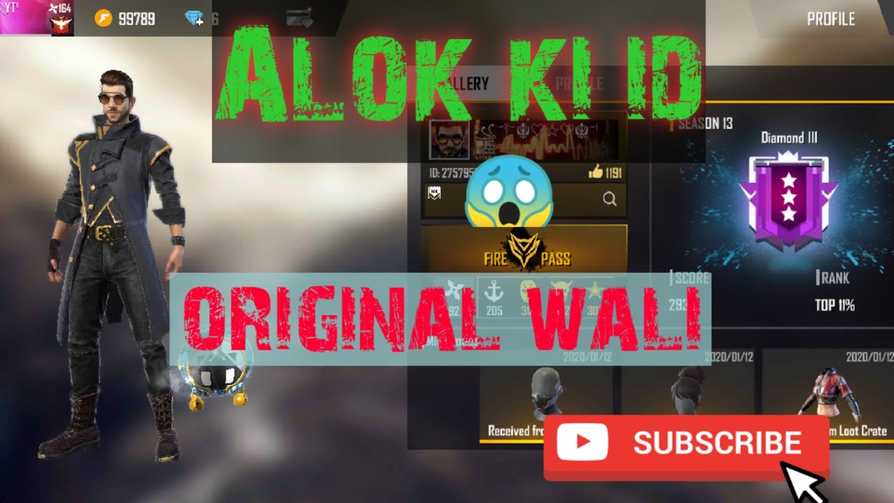 WORLD FAMOUS DJ ALOK ID AND ALL DETAILS GARENA FREE FIRE YouTube
