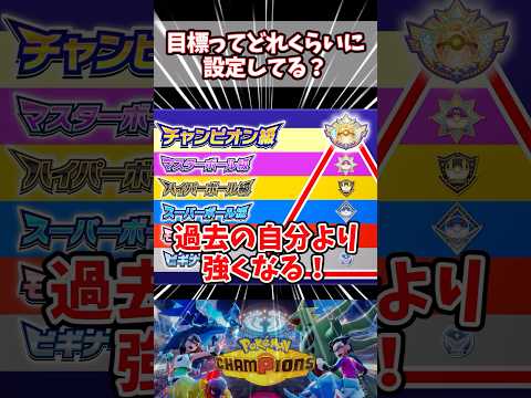 ランクマッチ目標設定してやってる？【ポケチャン】#pokemonchampions #ポケモン #ポケモンチャンピオンズ