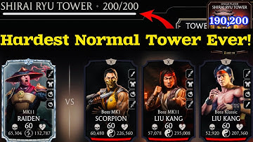 Shirai Ryu Tower Boss Battle 200 & 190 Fight + Reward MK Mobile