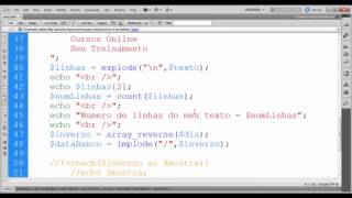 Curso de php aula 24 implode e array_reverse do php