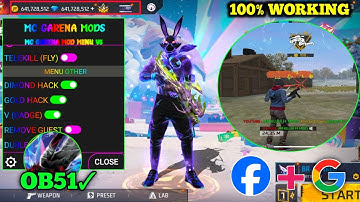 🔥 OB51 FREE FIRE MOD MENU 🔥 UNLIMITED DIAMOND HACK ⚡ FF MOD MENU APK 2025 🛑🔥