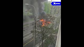 Видео последствий обстрела Донецка 28 апреля 2023 опубликовали очевидцы