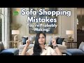 Don't Make These Living Room Design Mistakes ! SOFA shopping mistakes #designtips #interiordesign